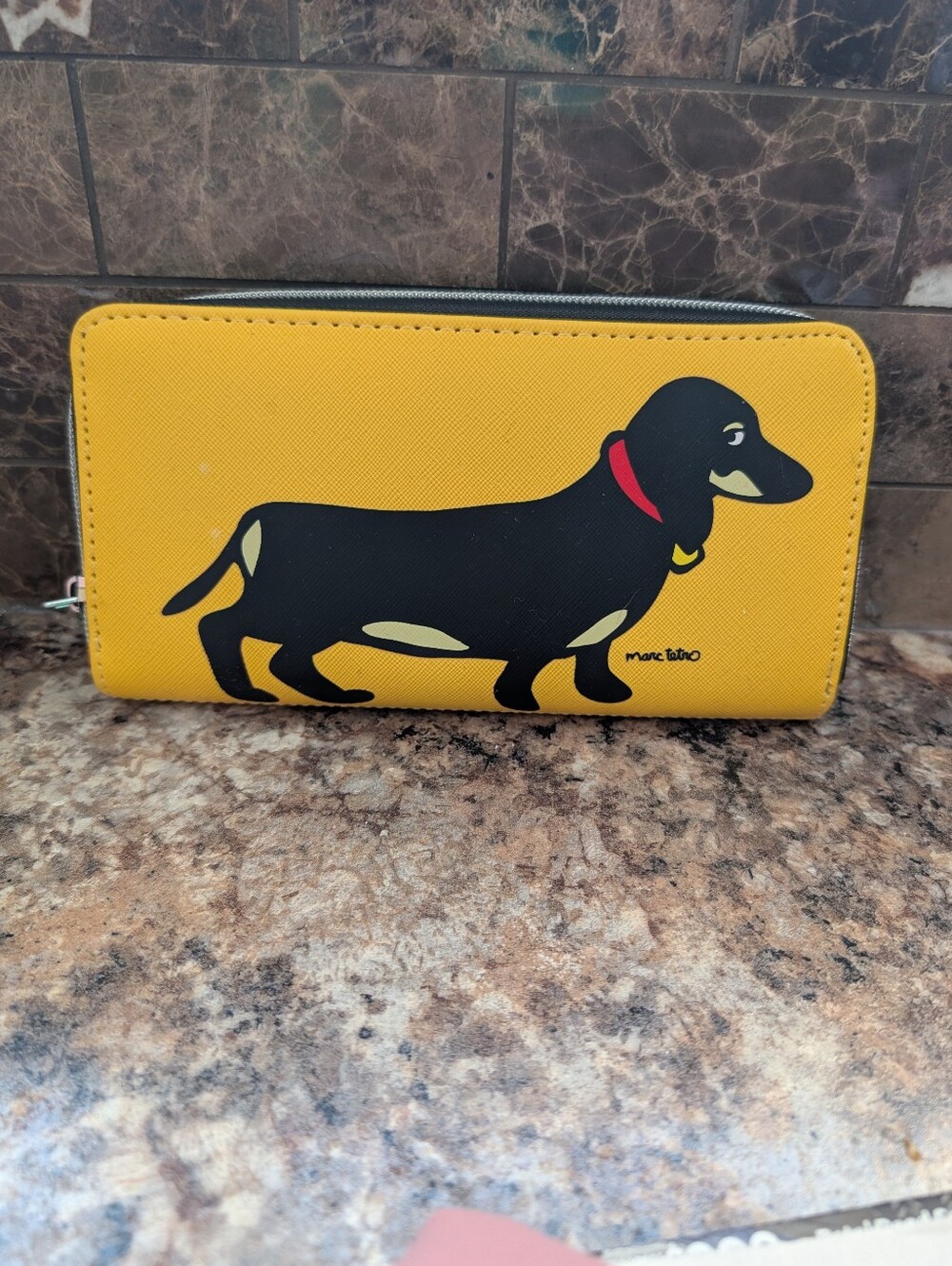 Yellow Dachshund Dog Wallet